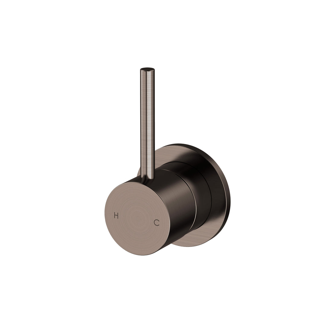 Axus Pin Lever Shower Or Bath Mixer + Cover Plate Lever Up Dark Bronze