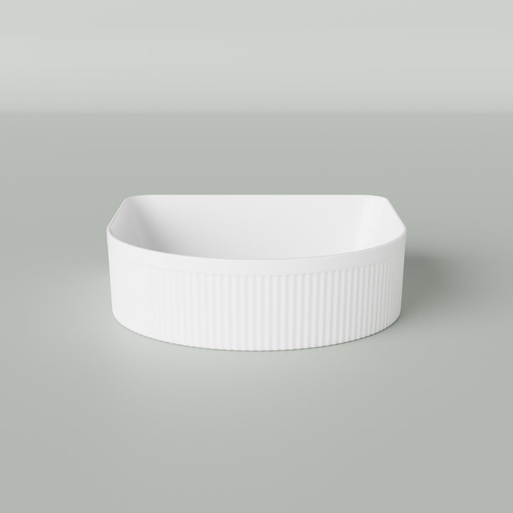 Marquis Arco Fluted Above Counter Ceramic Basin