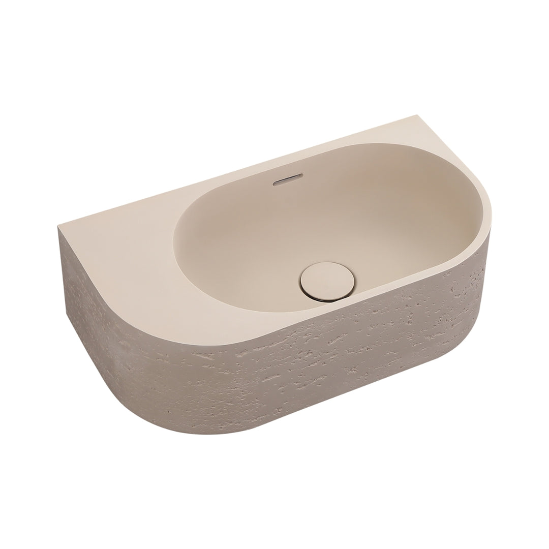 Bella Vista Elysia Wall Hung Basin Left Hand Overflow 500 x 275mm