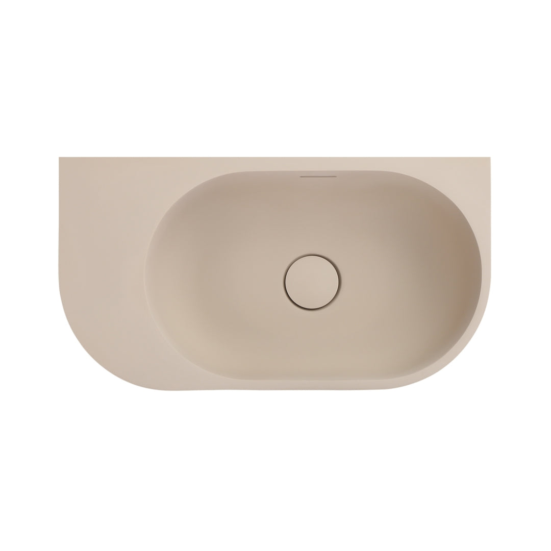 Bella Vista Elysia Wall Hung Basin Left Hand Overflow 500 x 275mm