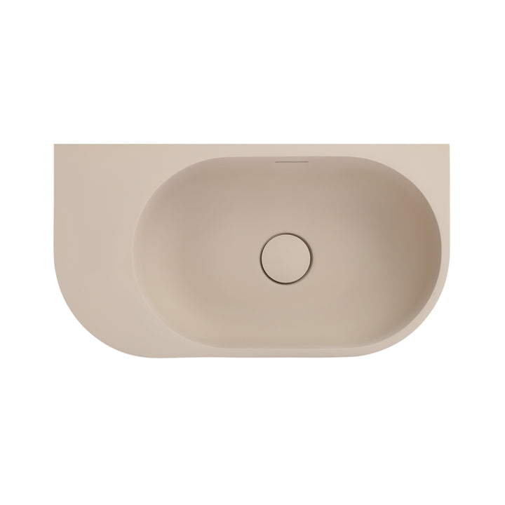 Bella Vista Elysia Wall Hung Basin Left Hand Overflow 500 x 275mm