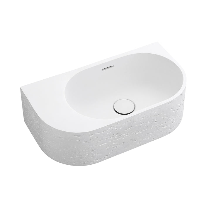 Bella Vista Elysia Wall Hung Basin Left Hand Overflow 500 x 275mm
