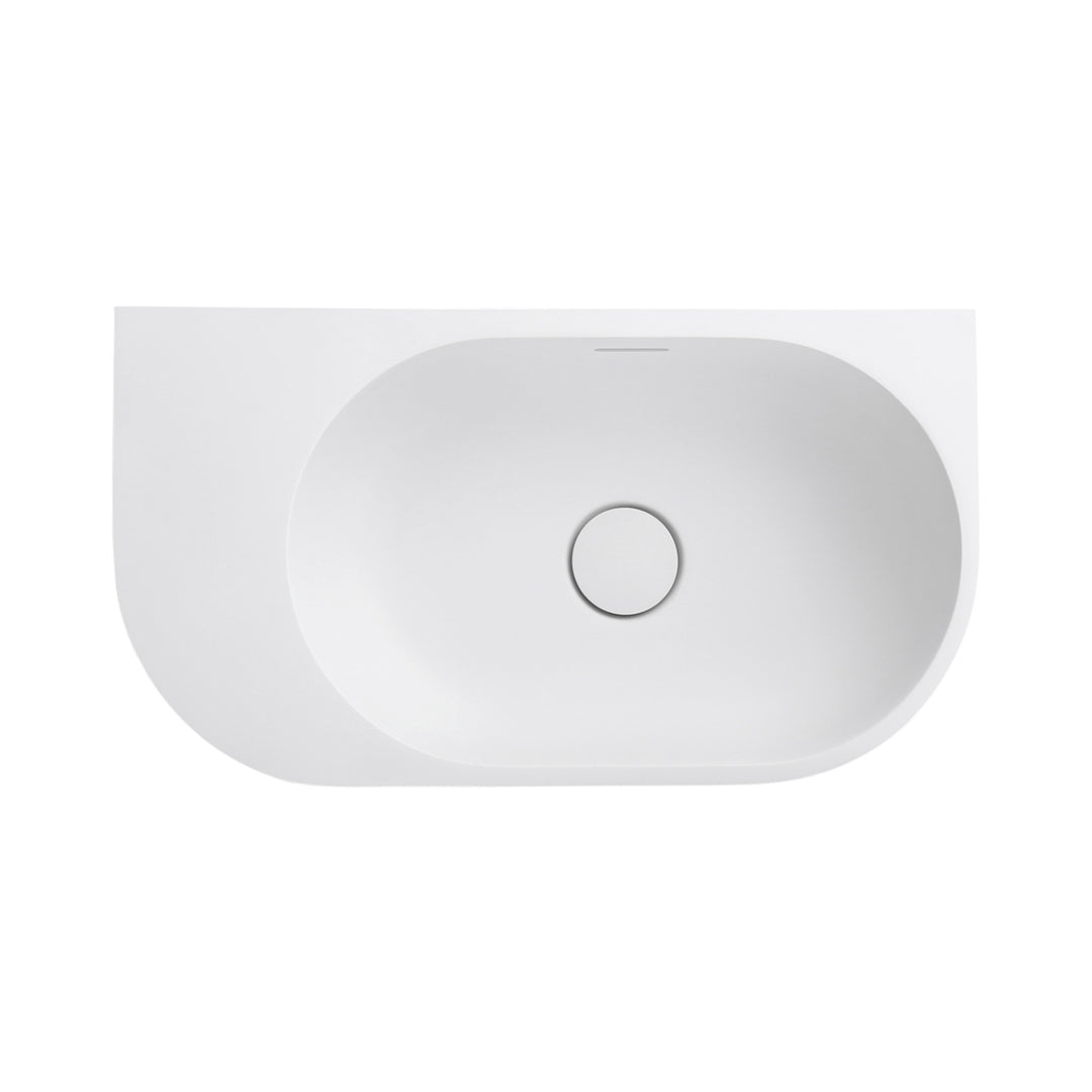 Bella Vista Elysia Wall Hung Basin Left Hand Overflow 500 x 275mm