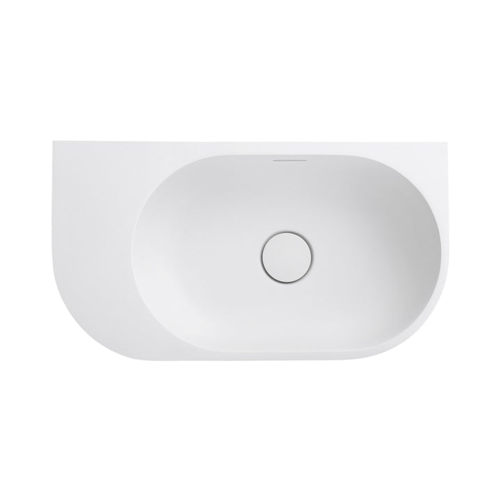 Bella Vista Elysia Wall Hung Basin Left Hand Overflow 500 x 275mm