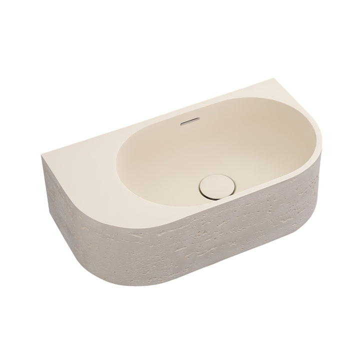 Bella Vista Elysia Wall Hung Basin Left Hand Overflow 500 x 275mm