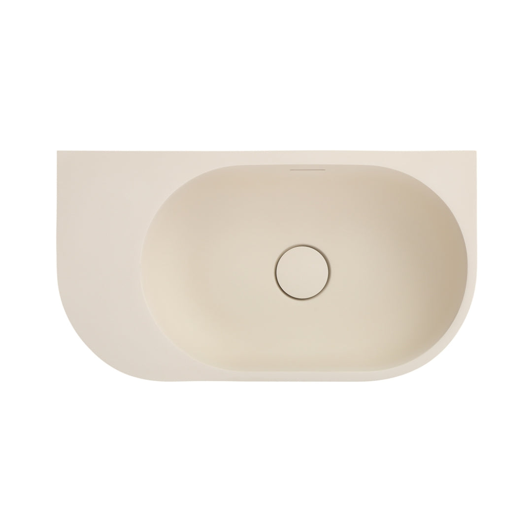 Bella Vista Elysia Wall Hung Basin Left Hand Overflow 500 x 275mm