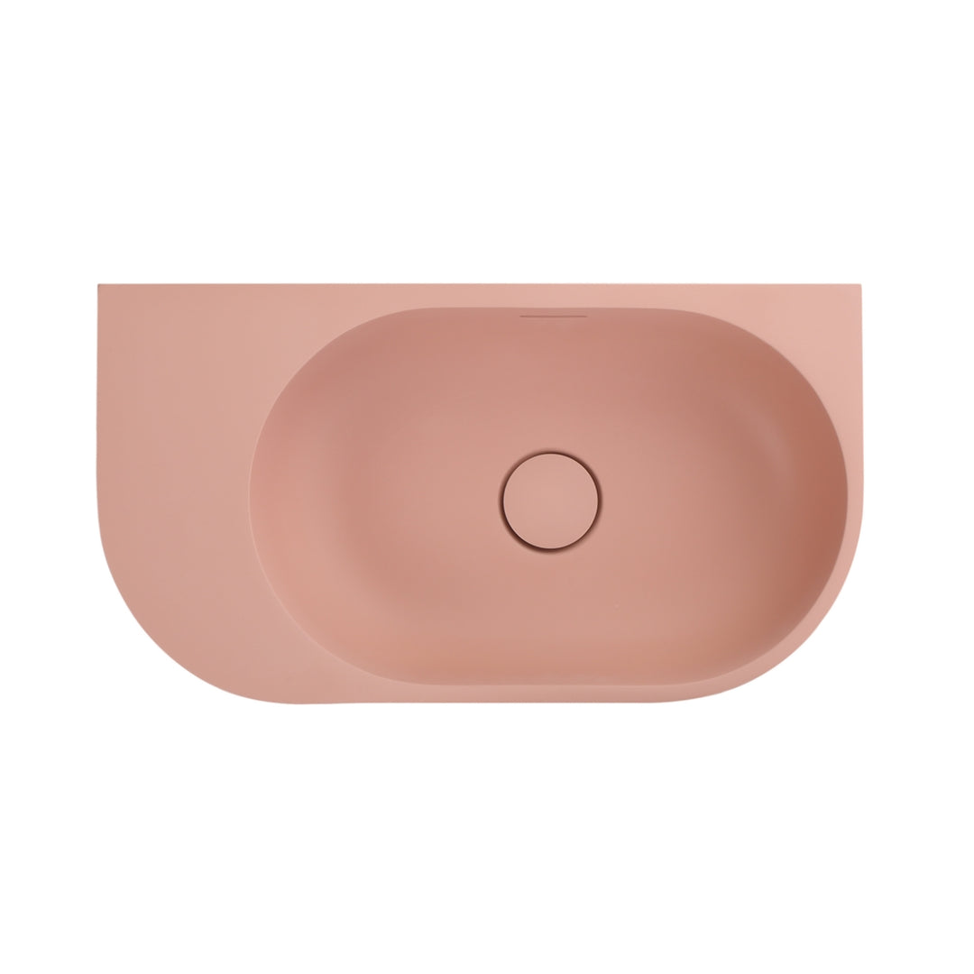 Bella Vista Elysia Wall Hung Basin Left Hand Overflow 500 x 275mm