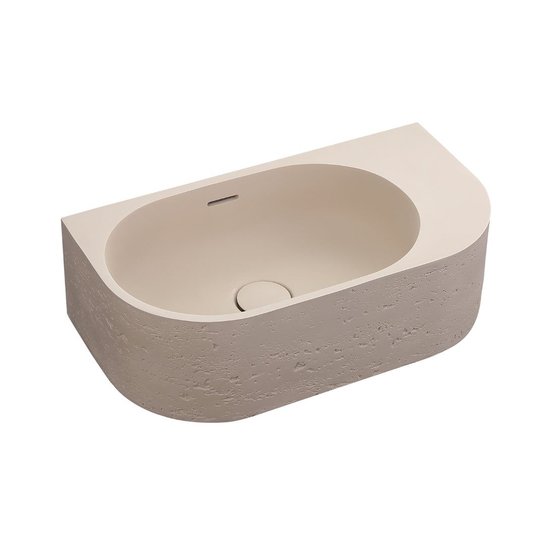 Bella Vista Elysia Wall Hung Basin Right Hand Overflow 500 x 275mm