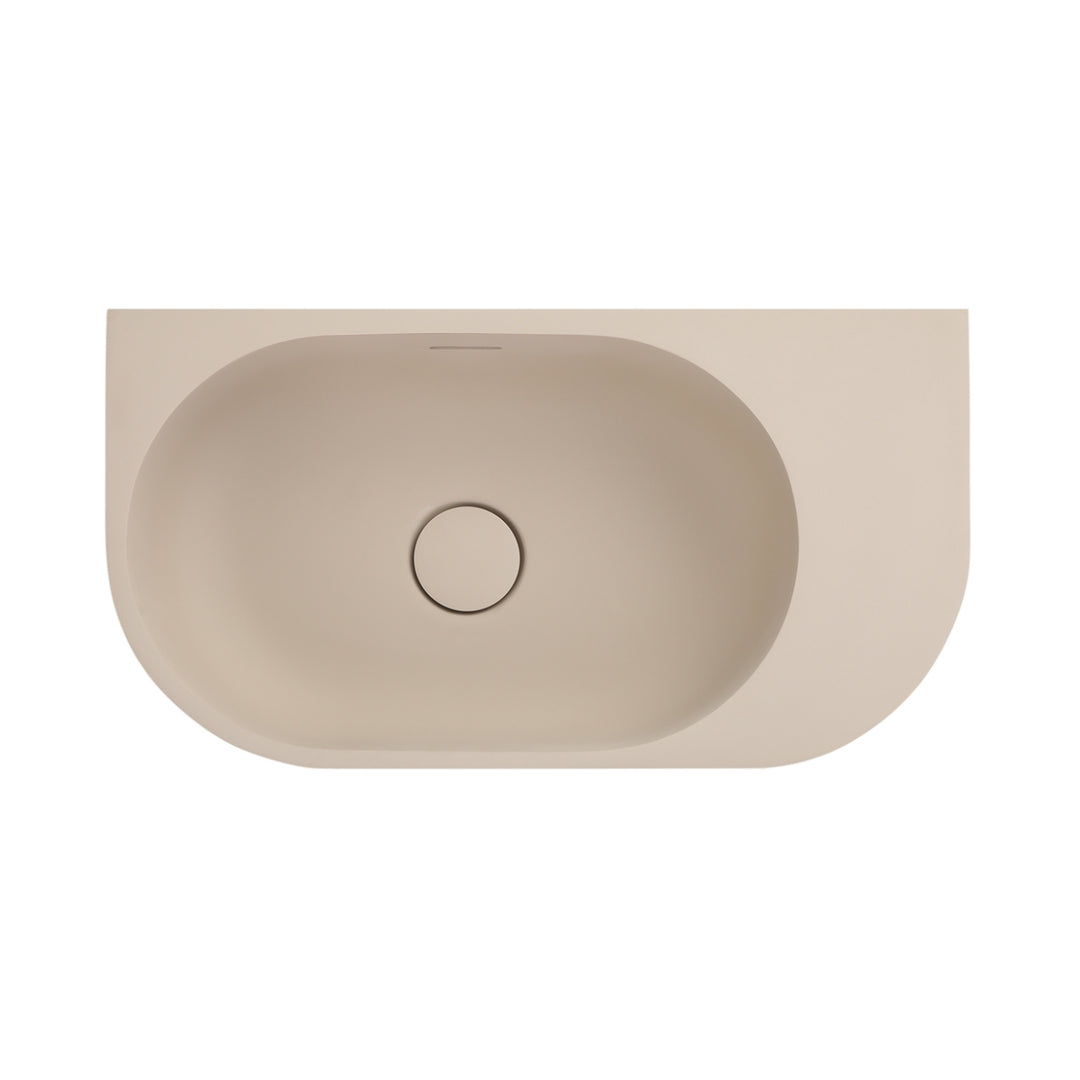 Bella Vista Elysia Wall Hung Basin Right Hand Overflow 500 x 275mm