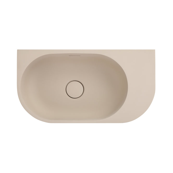 Bella Vista Elysia Wall Hung Basin Right Hand Overflow 500 x 275mm