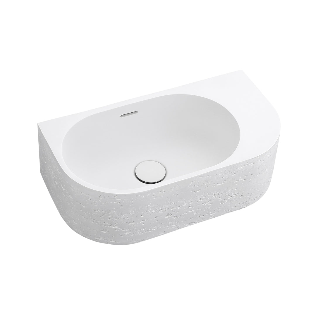 Bella Vista Elysia Wall Hung Basin Right Hand Overflow 500 x 275mm