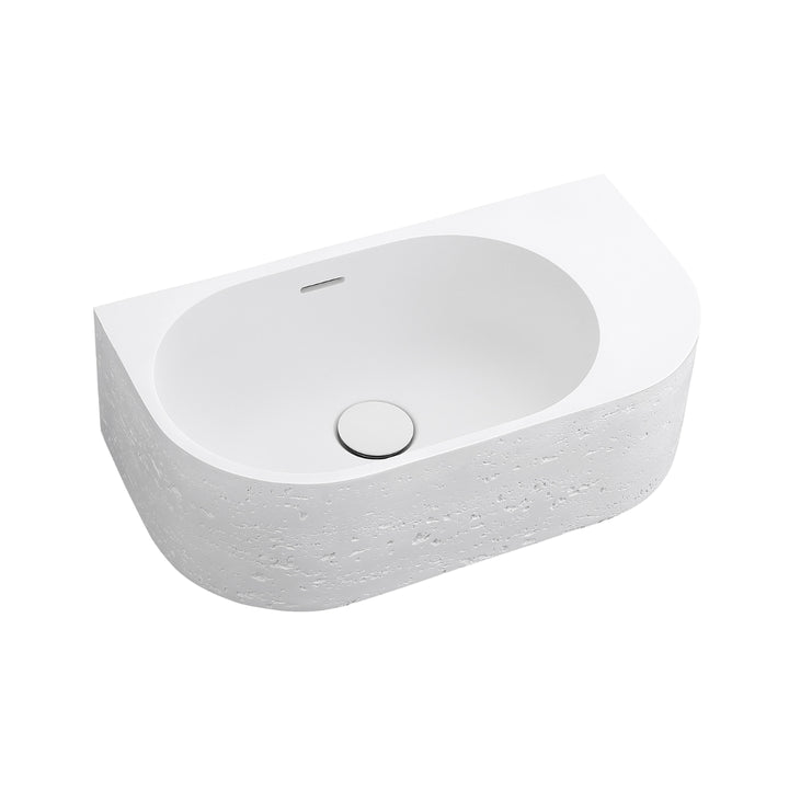 Bella Vista Elysia Wall Hung Basin Right Hand Overflow 500 x 275mm