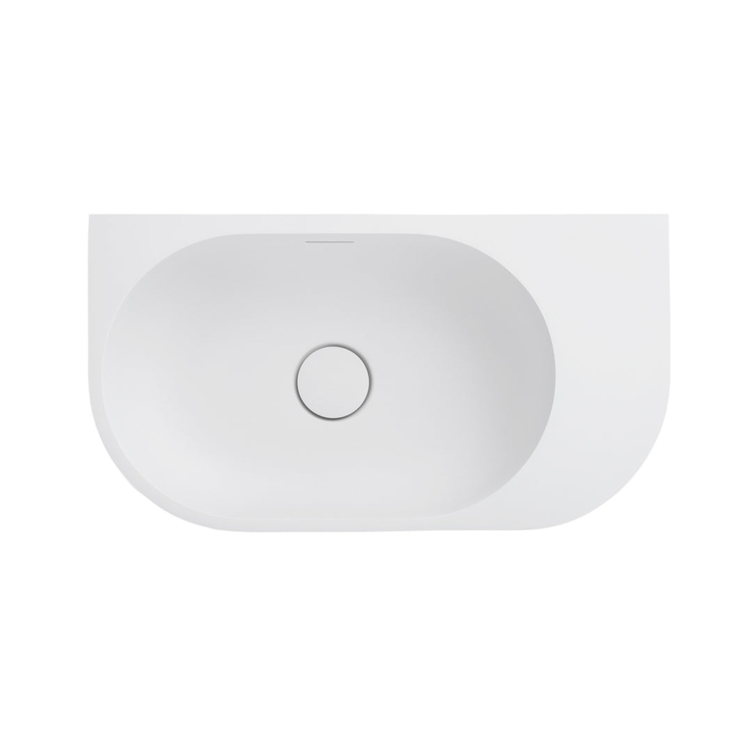 Bella Vista Elysia Wall Hung Basin Right Hand Overflow 500 x 275mm