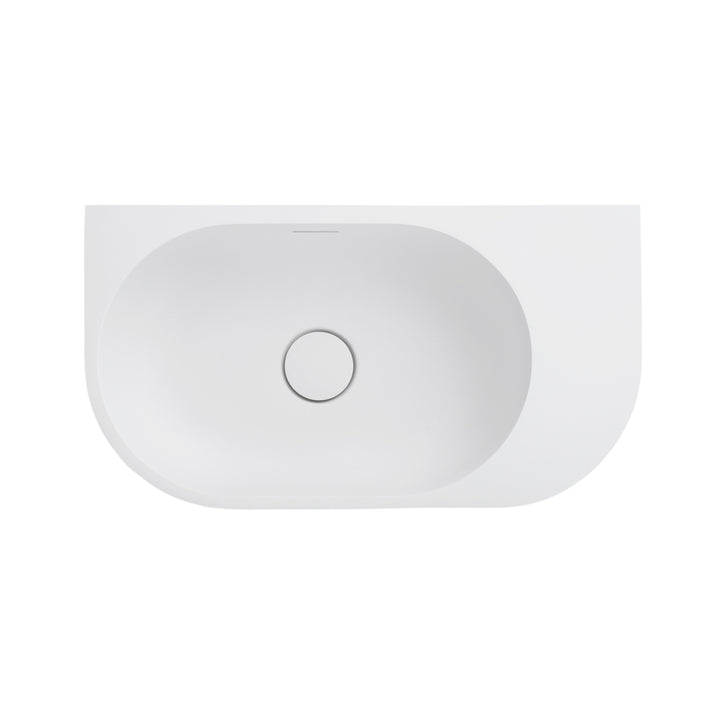 Bella Vista Elysia Wall Hung Basin Right Hand Overflow 500 x 275mm