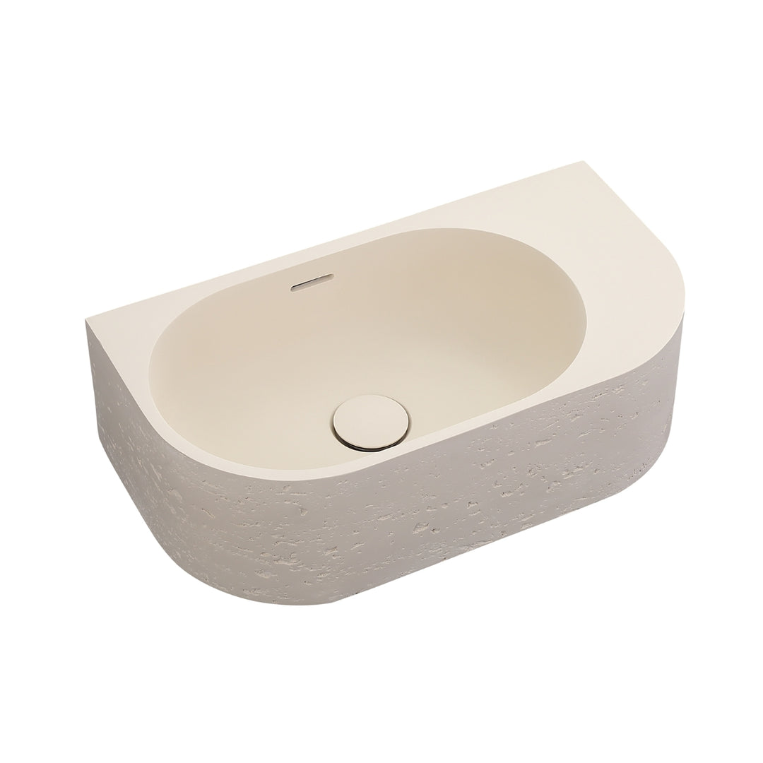 Bella Vista Elysia Wall Hung Basin Right Hand Overflow 500 x 275mm