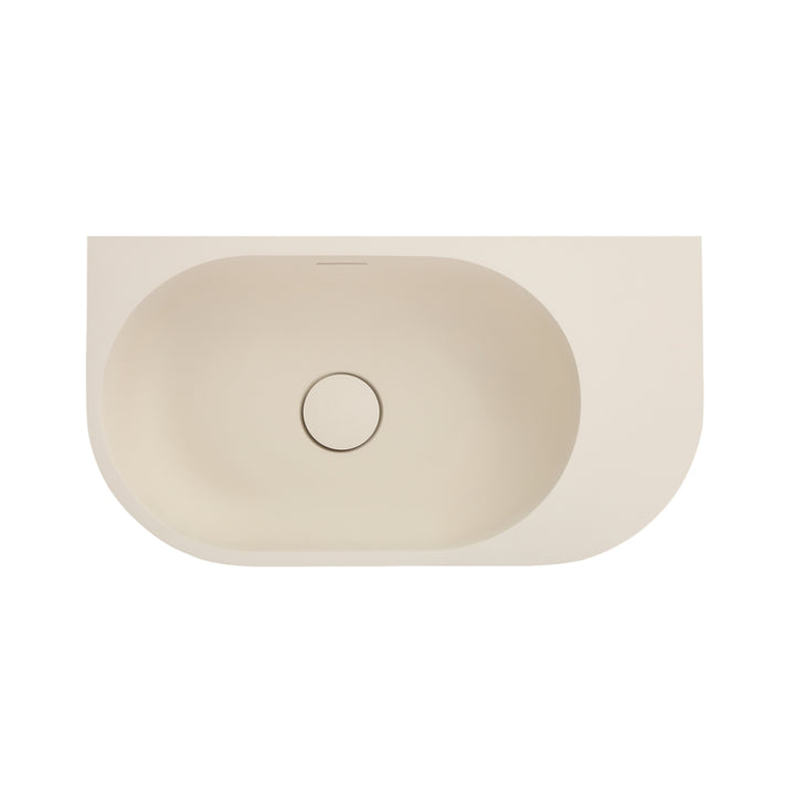 Bella Vista Elysia Wall Hung Basin Right Hand Overflow 500 x 275mm