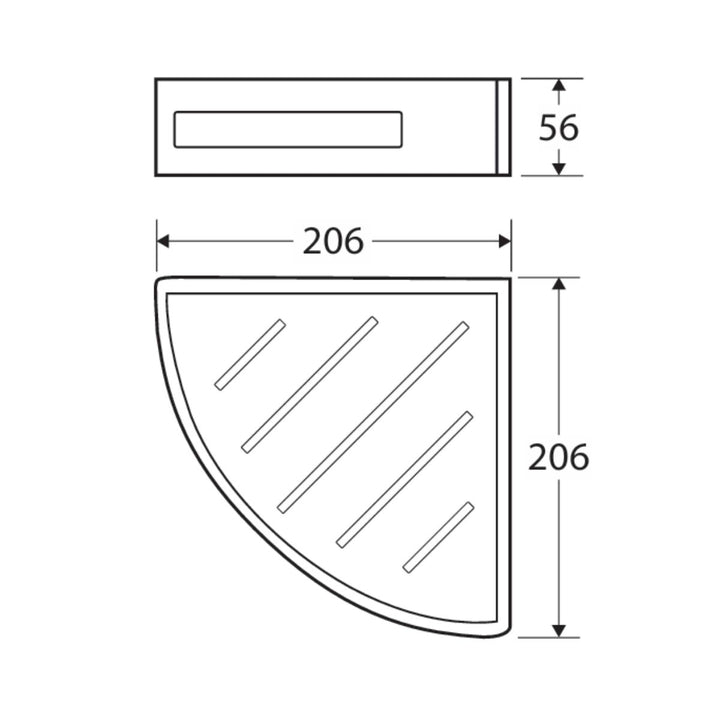 Fienza Corner PVC Shower Shelf