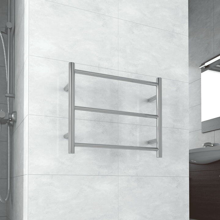 Thermorail Straight Round 3 Bar Heated Towel Ladder 550mm x 450mm