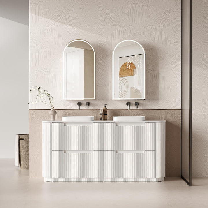 Aulic Curva Floor Standing Double Vanity - 1800mm - Design 10