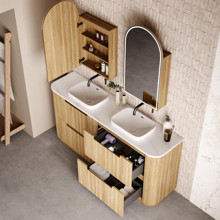Aulic Varcelli Floor Standing Double Vanity - 1800mm - Design 10
