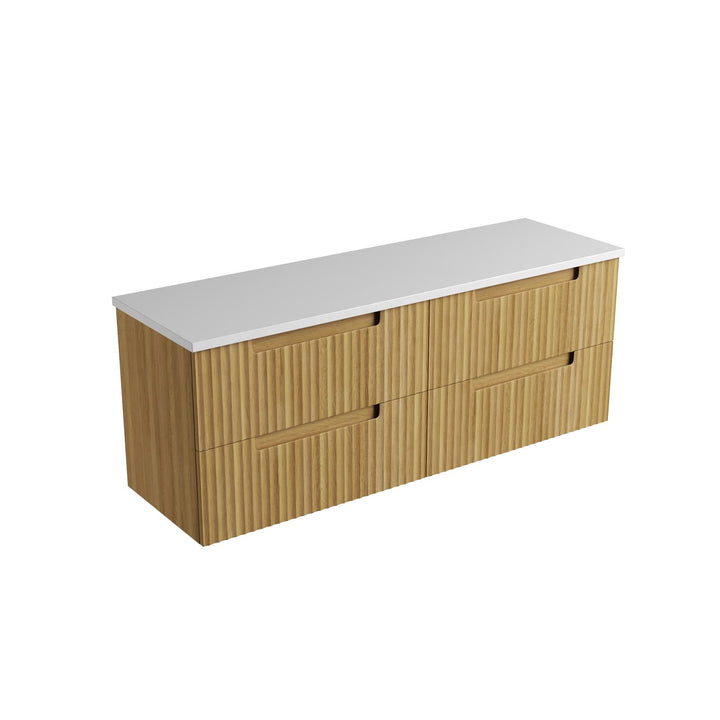 Aulic Lovina Tier Wall Hung Single Vanity - 1500mm - Design 10