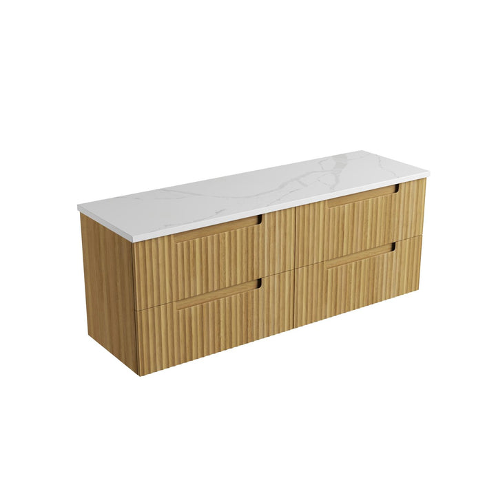 Aulic Lovina Tier Wall Hung Double Vanity - 1500mm - Design 10