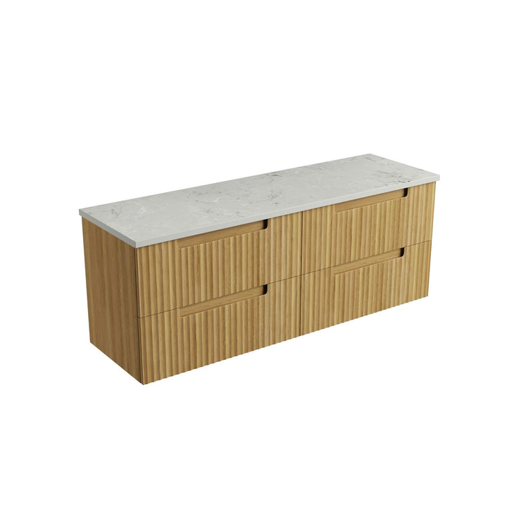 Aulic Lovina Tier Wall Hung Double Vanity - 1500mm - Design 10