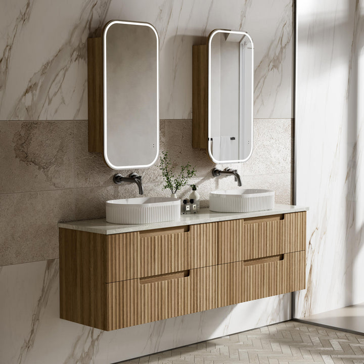Aulic Lovina Tier Wall Hung Single Vanity - 1500mm - Design 10