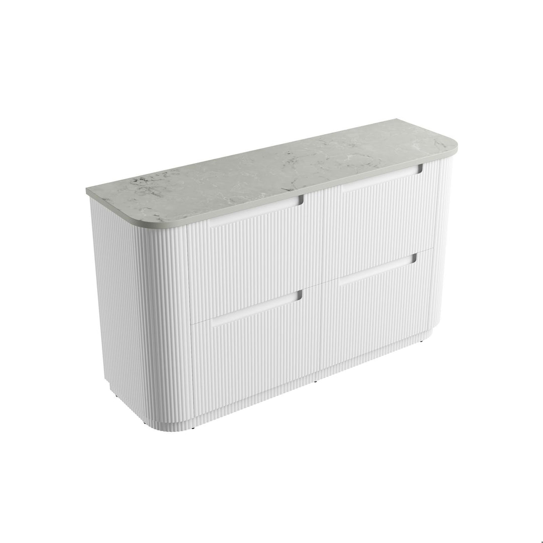 Aulic Curva Floor Standing Double Vanity - 1500mm - Design 10