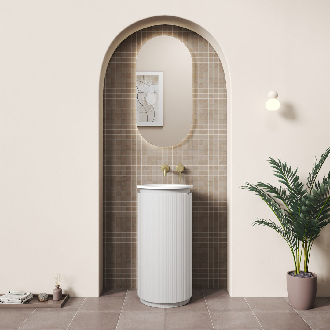 Aulic Civaro Floor Standing Pillar Vanity - 420mm - Design 10