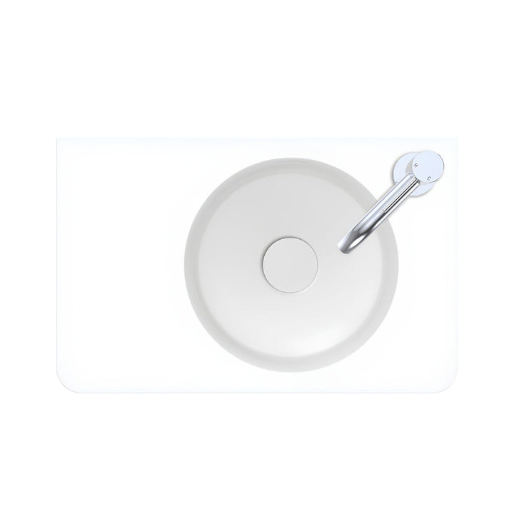 Fienza Encanto 470 Solid Surface Wall Basin Overflow 470mm x 300mm