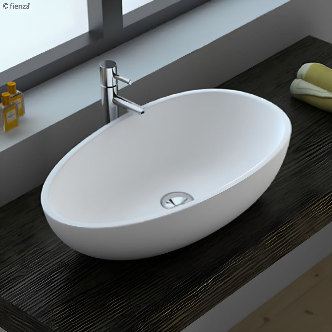Fienza Bahama Above Counter Mkii Cast Stone Basin Success 600mm x 357mm