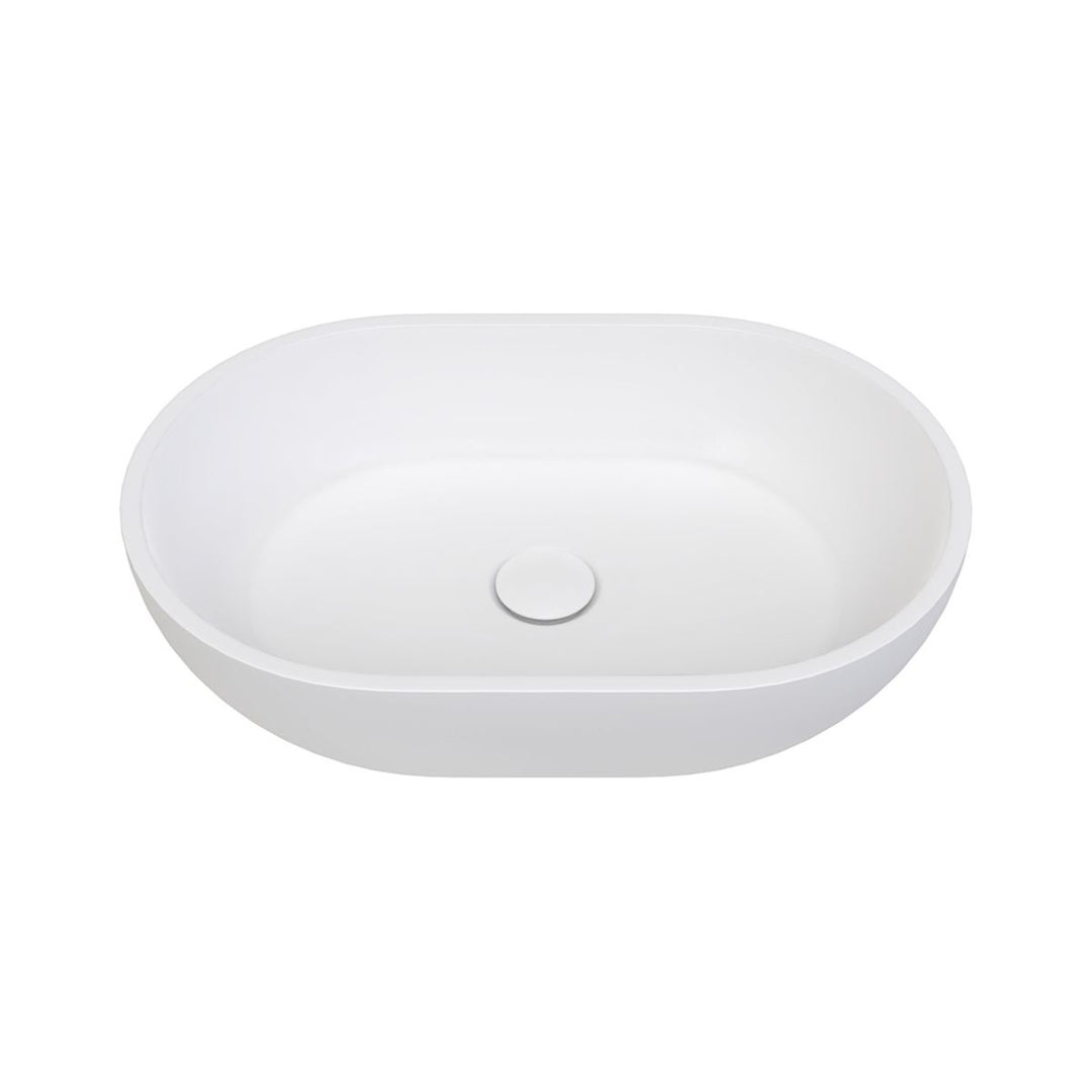 Fienza Nero Cast Above Counter Stone Basin 580mm x 380mm