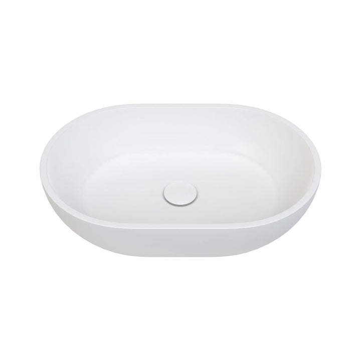 Fienza Nero Cast Above Counter Stone Basin 580mm x 380mm