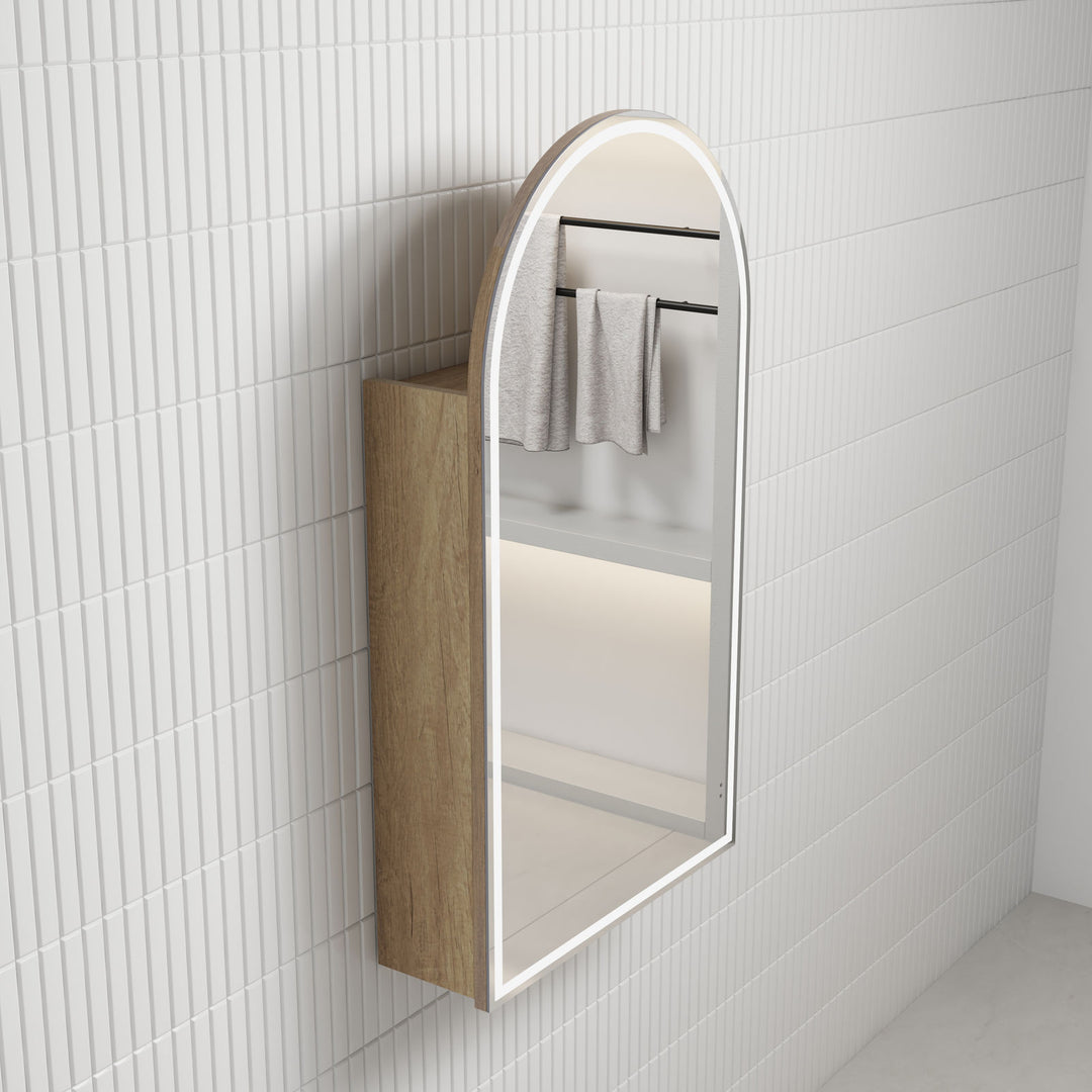 Aulic Canterbury Arch LED Frameless Shaving Cabinet 500 x 900mm