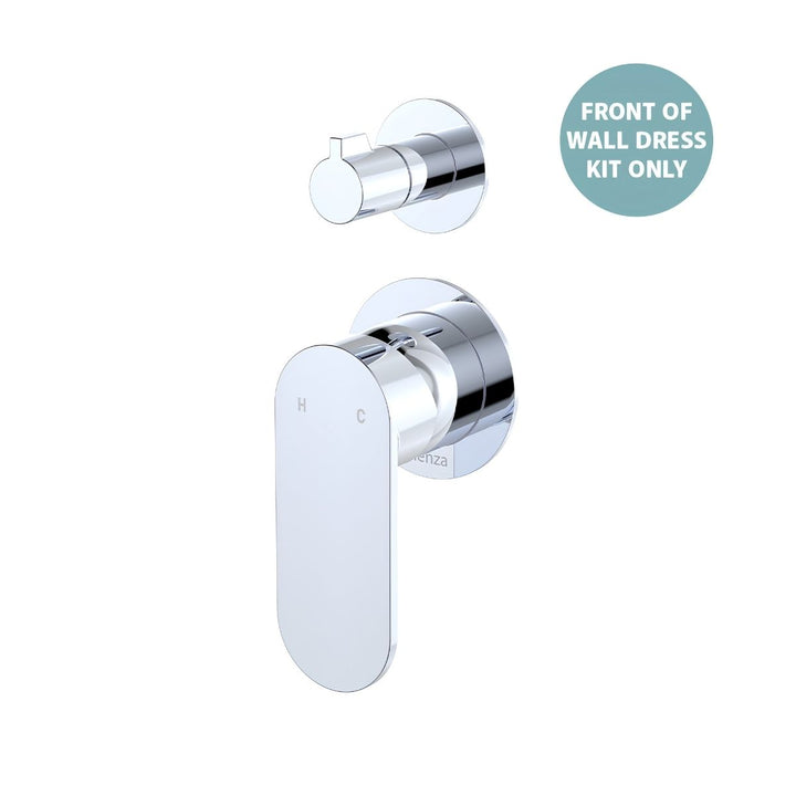 Fienza Empire Slim Small Round Plates Vertical Lead Free Wall Diverter Mixer (Dress Kit)