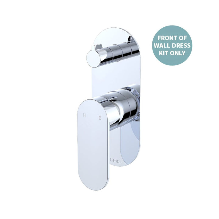 Fienza Empire Slim Large Oval Plate Vertical Lead Free Wall Diverter Mixer (Dress Kit)