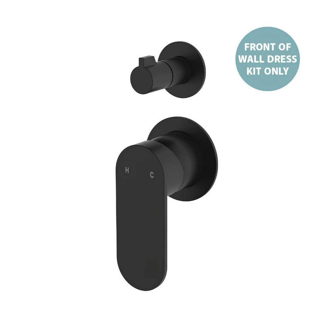 Fienza Empire Slim Small Round Plates Vertical Lead Free Wall Diverter Mixer (Dress Kit)