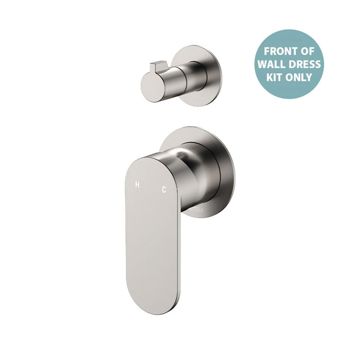 Fienza Empire Slim Small Round Plates Vertical Lead Free Wall Diverter Mixer (Dress Kit)