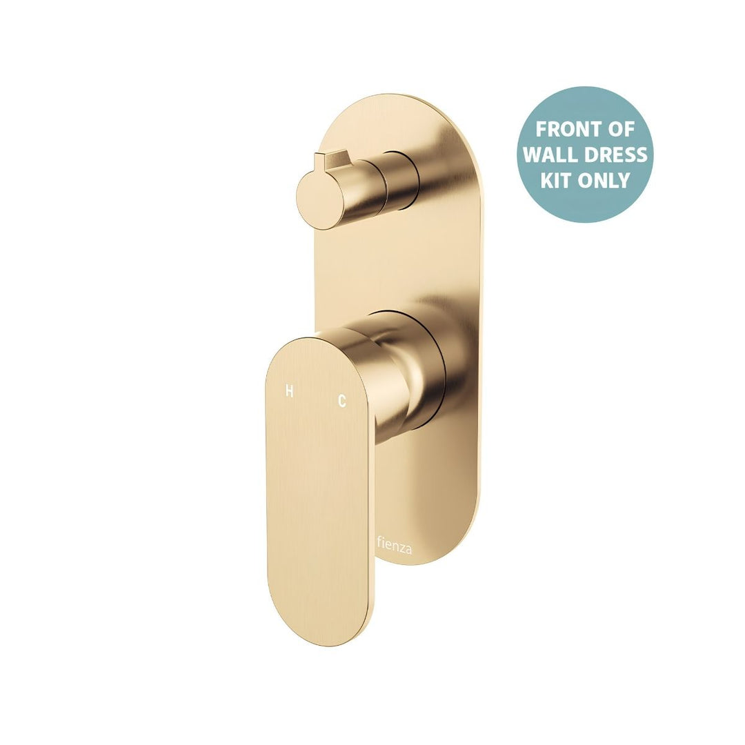 Fienza Empire Slim Large Oval Plate Vertical Lead Free Wall Diverter Mixer (Dress Kit)