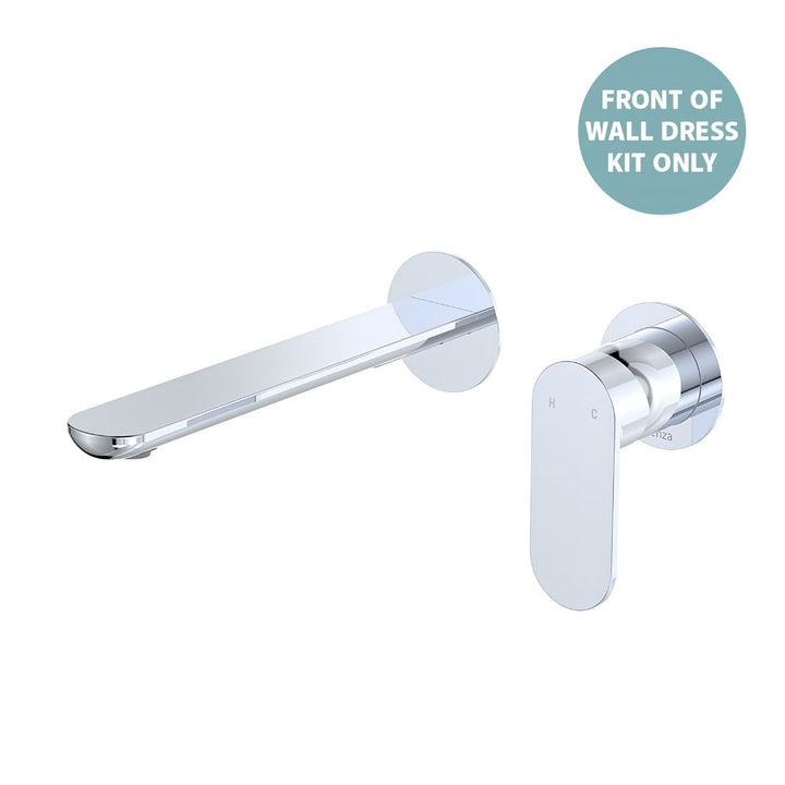 Fienza Empire Slim Basin/Bath Round Plate 200mm Lead Free Wall Mixer (Dress Kit)