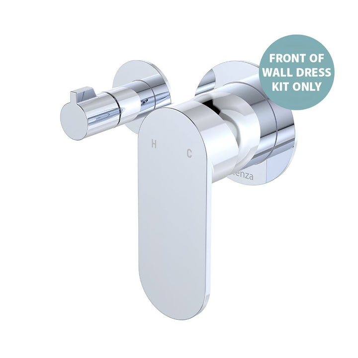 Fienza Empire Slim Small Round Plates Horizontal Lead Free Wall Diverter Mixer (Dress Kit)