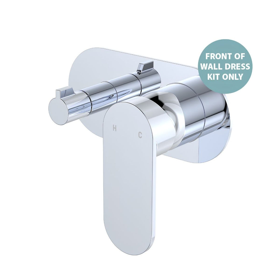 Fienza Empire Slim Large Oval Plate Horizontal Lead Free Wall Diverter Mixer (Dress Kit)