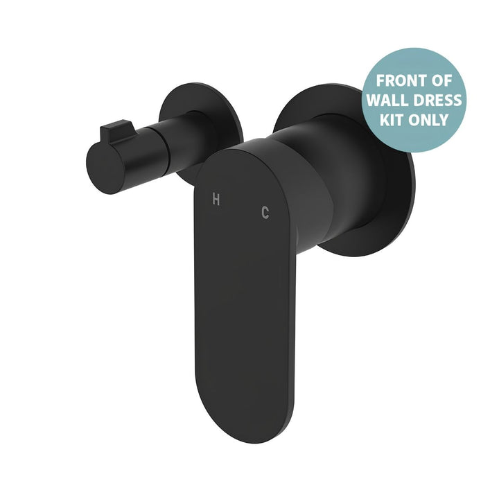 Fienza Empire Slim Small Round Plates Horizontal Lead Free Wall Diverter Mixer (Dress Kit)