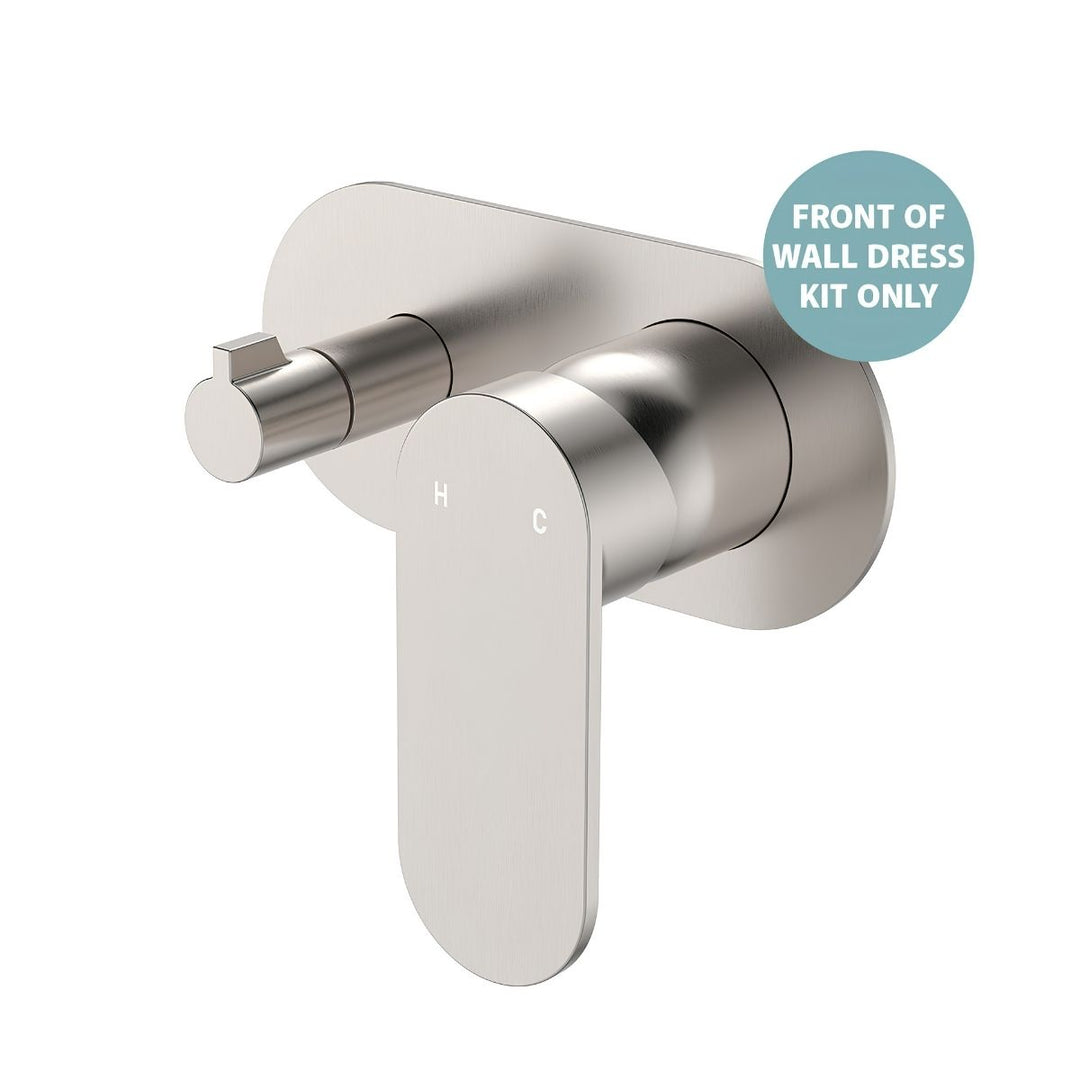 Fienza Empire Slim Large Oval Plate Horizontal Lead Free Wall Diverter Mixer (Dress Kit)