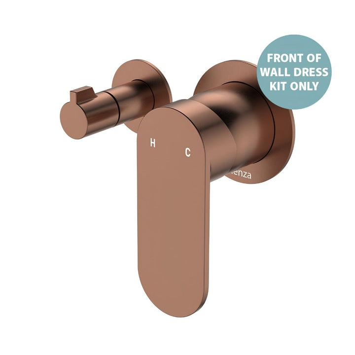 Fienza Empire Slim Small Round Plates Horizontal Lead Free Wall Diverter Mixer (Dress Kit)