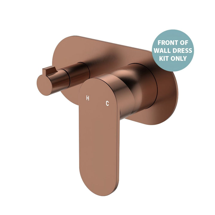 Fienza Empire Slim Large Oval Plate Horizontal Lead Free Wall Diverter Mixer (Dress Kit)