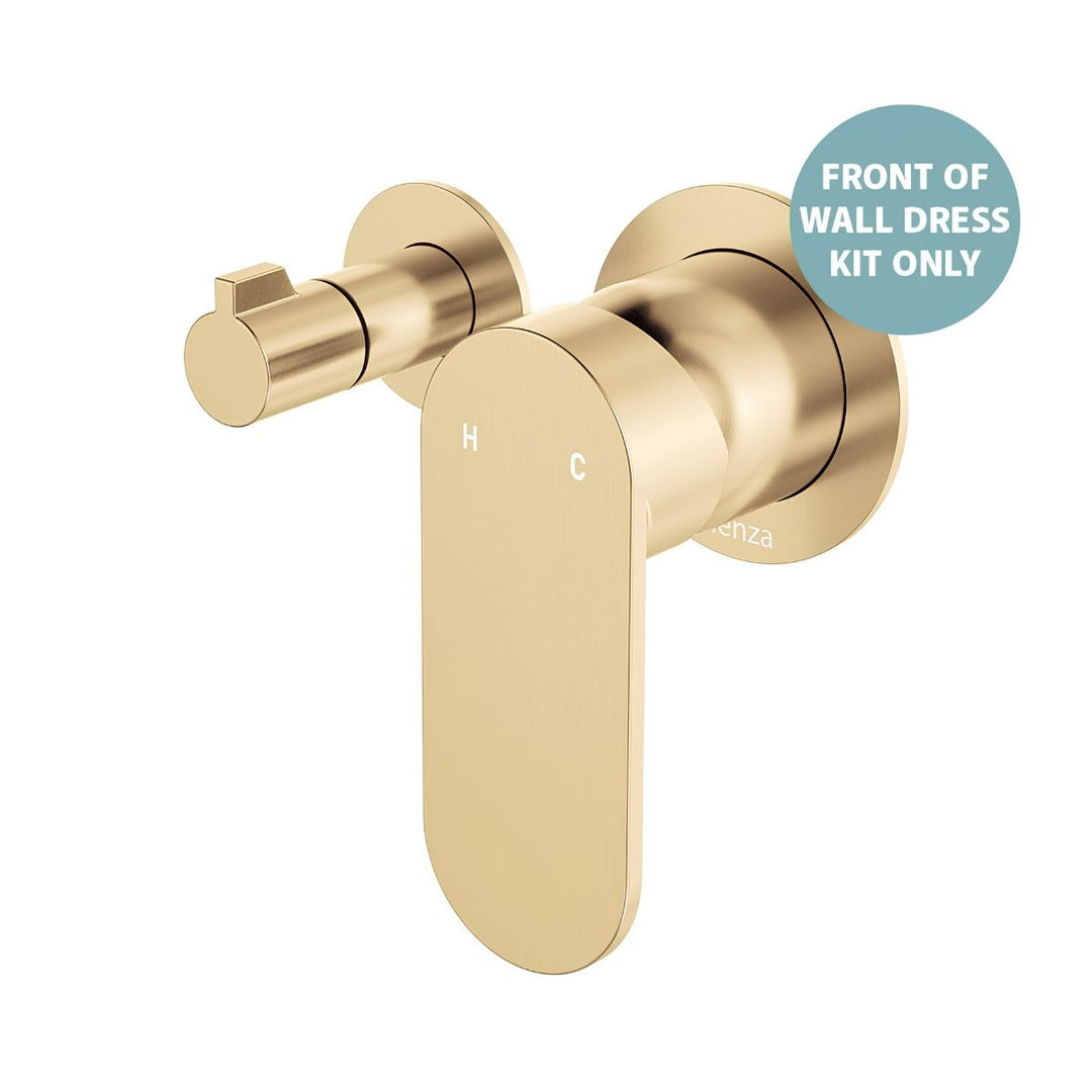Fienza Empire Slim Small Round Plates Horizontal Lead Free Wall Diverter Mixer (Dress Kit)
