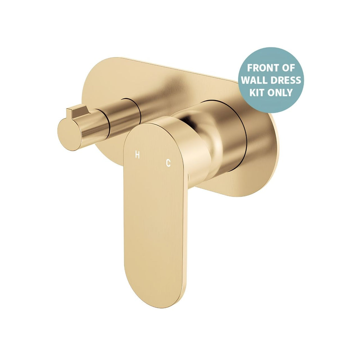 Fienza Empire Slim Large Oval Plate Horizontal Lead Free Wall Diverter Mixer (Dress Kit)
