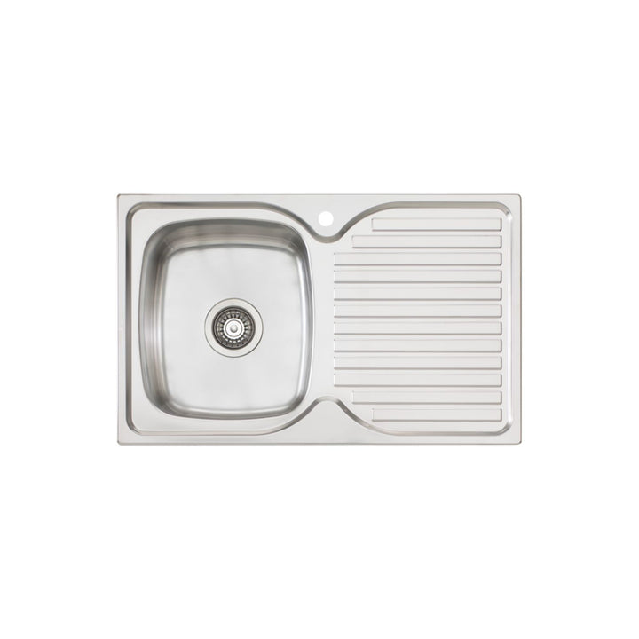 Oliveri Endeavour 17L Single Bowl Sink With Drainer 1TH 770 x 480mm